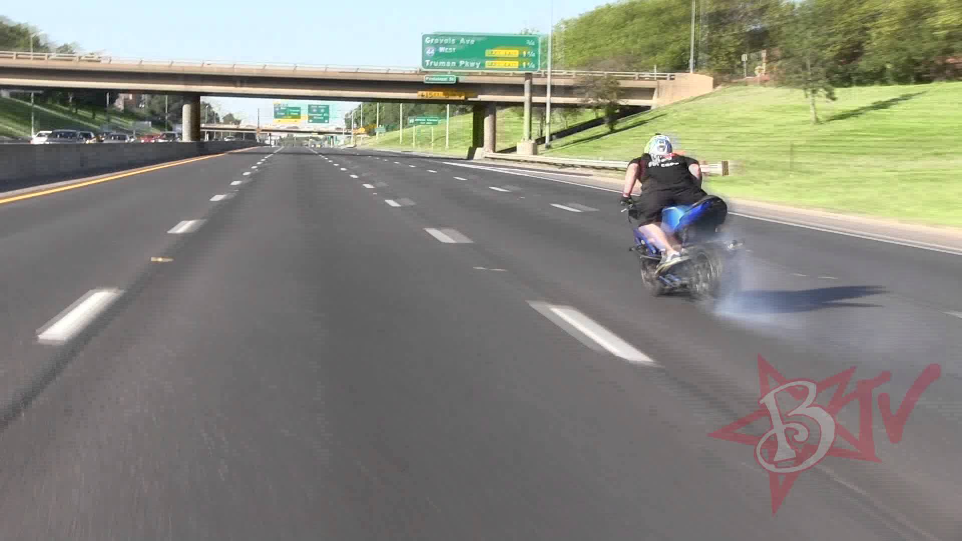 Highway Drifting Motorcycle Drifts ROC 2014 Ride Of The Century C Bear