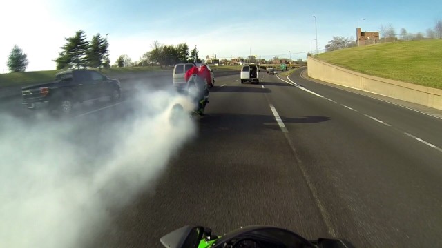 Massive Highway Burnout Smoke Screen