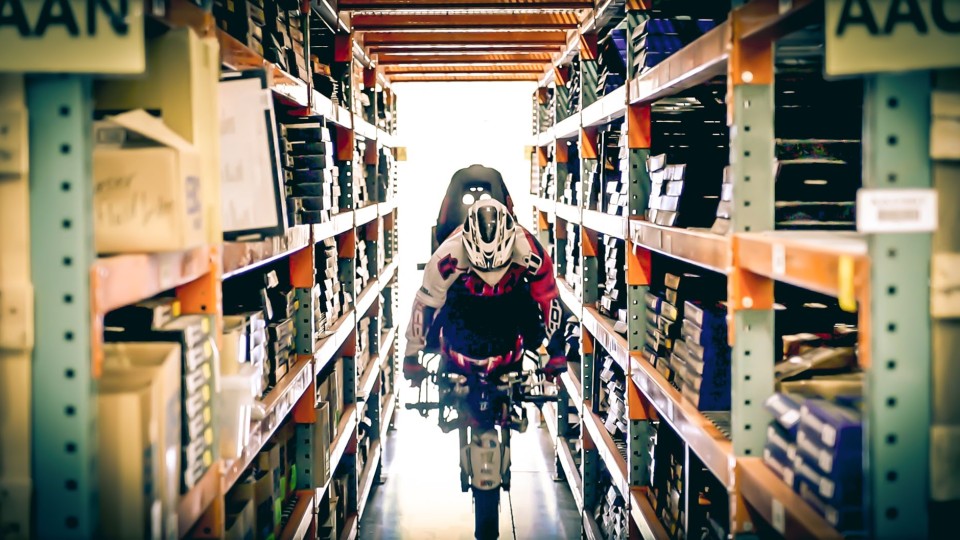 Stuntriding in a Warehouse | Savage Lin